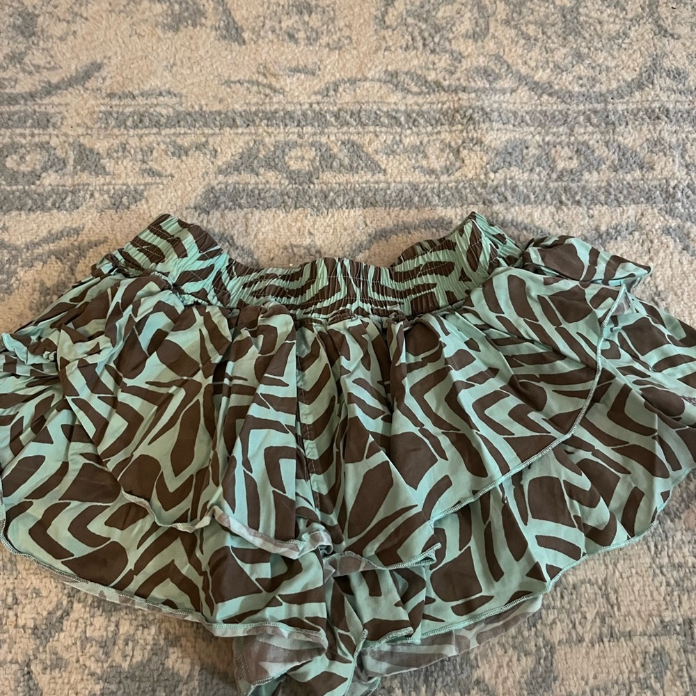 FP Movement by Free People Zebra Print Skirt in Mint and Brown